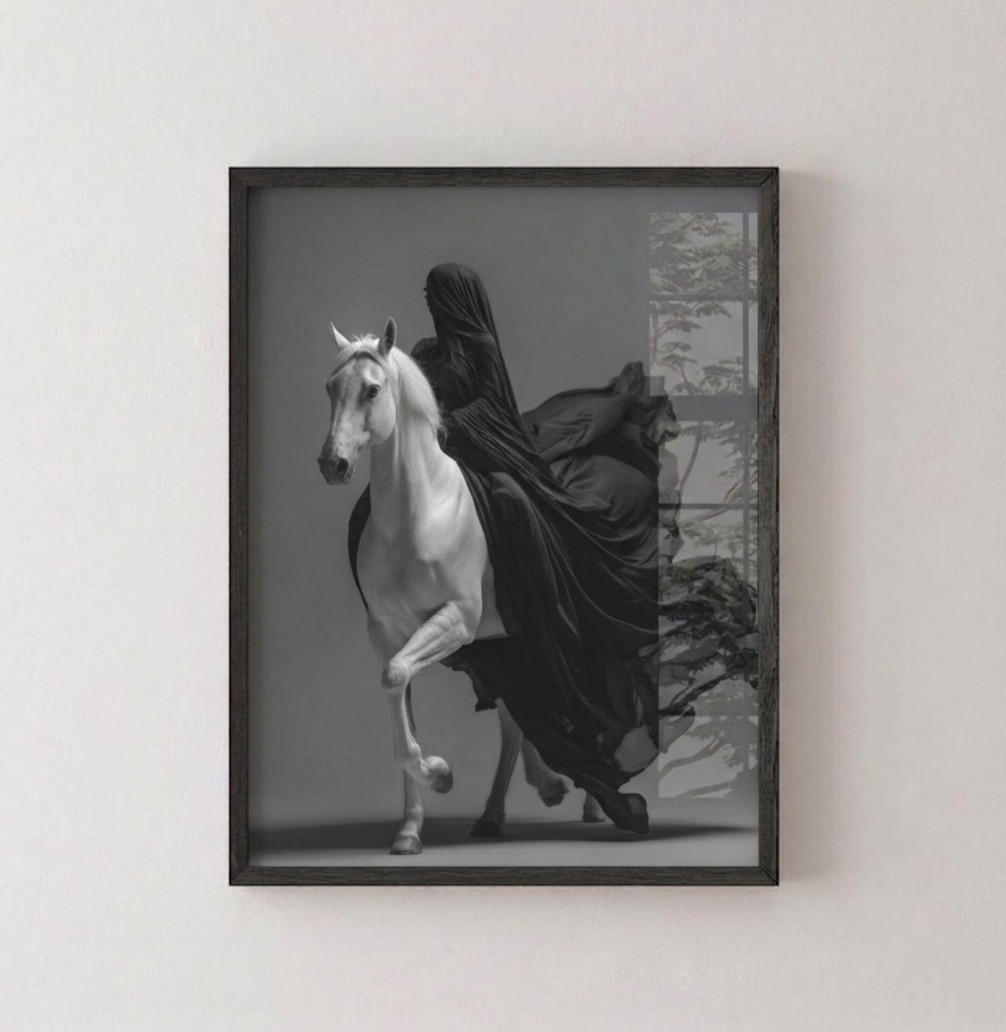 The Veiled Rider Framed Wall Art Print