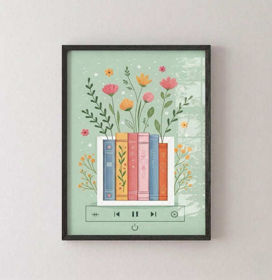 Books Framed Wall Art Print