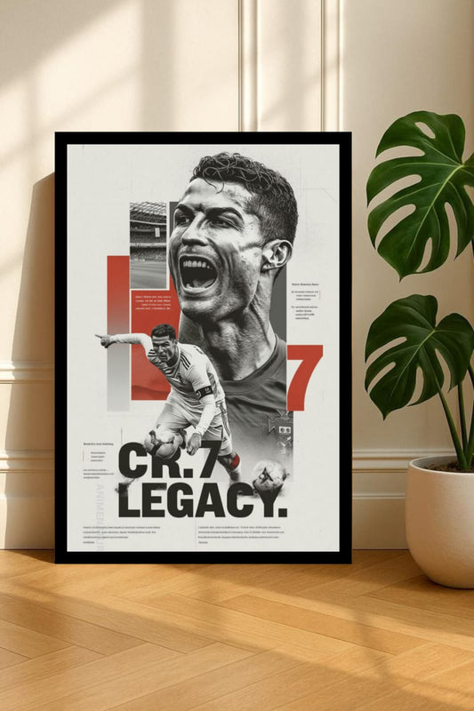 CR7 Legacy Football Wall Art Frame featuring Cristiano Ronaldo editorial collage